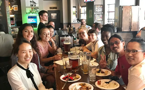 ESGP students enjoying a meal together 